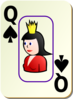 Bordered Queen Of Spades Clip Art
